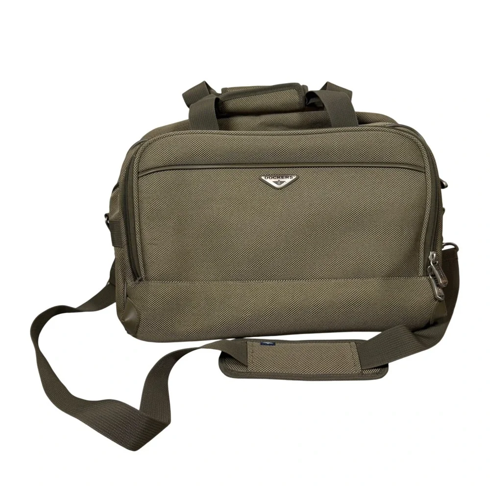 Dockers Travel Duffel Bag Weekender‎ Carry On Luggage Khaki Green Carryall Bag